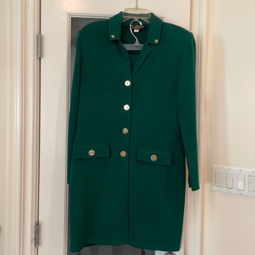 Saint John Collection Green Skirt Suit
